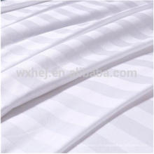 Tissu rayé en gros blanc de mélange de coton de 1cm / 2cm / 3cm de coton pour des draps de literie